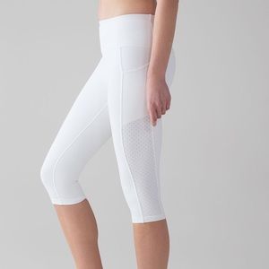 Lululemon Athletica White Crop Yoga pants